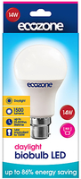 Ecozone B22 Daylight LED Biobulb - 14 Watt - 100 Watt Equivalent