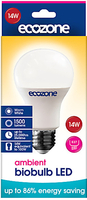 Ecozone E27 Ambient LED Biobulb - 14 Watt - 100 Watt Equivalent