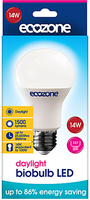 Ecozone E27 Daylight LED Biobulb - 14 Watt - 100 Watt Equivalent