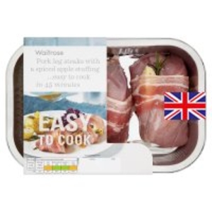 Waitrose Easy To Cook 2 Pork leg steaks with a spiced apple stuffing
