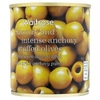 Waitrose,  stuffed green olives with anchovy in brine