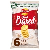Walkers Baked ready salted plain multipack crisps