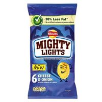 Walkers Mighty Lights cheese & onion multipack crisps