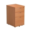 3 Drawer Under Desk Pedestal - Beech - TESUDP3BE2