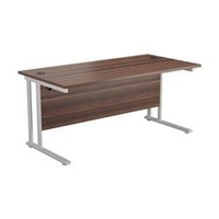 Allegro 1200 X 800 Rectangular Cantilever Workstation Dk Walnut/White