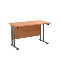 Allegro 1200 X 600 Rectangular Cantilever Workstation Beech/Silver