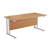 Allegro 1800 X 800 Rectangular Cantilever Workstation Beech/White