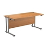 Allegro 1800 X 800 Rectangular Cantilever Workstation Oak/Silver