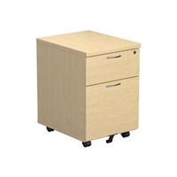 Allegro 2 Drawer Mobile Pedestal - Maple - TESMP2MA