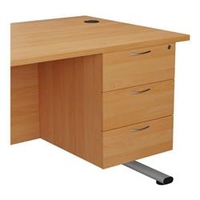 Allegro 3 Drawer Fixed Pedestal - Beech - TESH3BE