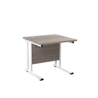 Allegro 800 X 800 Rectangular Cantilever Workstation Grey Oak/White