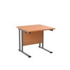 Allegro 800 X 800 Rectangular Workstation Cantilever Beech/Silver