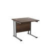 Allegro 800 X 800 Rectangular Workstation Cantilever Dk Walnut/Silver
