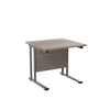 Allegro 800 X 800 Rectangular Workstation Cantilever Grey Oak/Silver