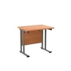 Allegro 800x600 Cantilever Workstation-Beech and Silver TWU8060RECBESV