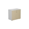 Allegro Desk High White Cupboard With Maple Doors-Maple-TES745CPWHMA
