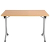Allegro Folding Table 1200x800 Silver Frame Beech top OUFT1280SVBE2