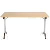 Allegro Folding Table 1400x700 Chrome Frame Oak Top Ref OUFT1470CRNO