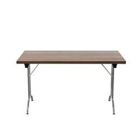 Allegro Folding Table 1400x700 Chrome/Dark Walnut top Ref OUFT1470CRDW