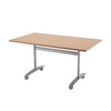 Allegro Tilting Table 1200x800 - Beech Top and Silver/Ref OTT1280SVBE2