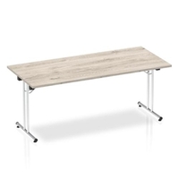 Impulse 1800mm Folding Rectangular Table Grey Oak Top