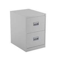 Legato Steel 2 Drawer Filing Cabinet - Grey Ref TCS2FC-GR