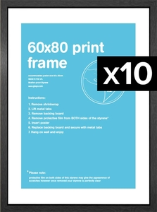 60x80cm Flat MDF Poster Frame Bundle x 10