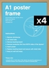 Flat MDF A1 Poster Frame Bundle x 4 Oak