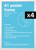 Flat MDF A1 Poster Frame Bundle x 4 White
