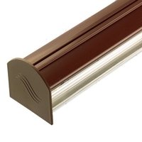 Corotherm 3000mm Brown Rafter Glazing Bar Cap & Base With End Cap