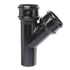 Hargreaves Foundry Cast Iron Round Downpipe 135dg Branch 75mm - Black Finish