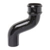 Hargreaves Foundry Cast Iron Round Downpipe 150mm Offset Bend 65mm - Black Finish