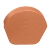 Klober Dry Verge Half Round Ridge End Cap in Terracotta - Pack of 2