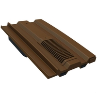 Manthorpe Mini Castellated In-line Roof Tile Vent (5000mm2) Dark Brown