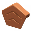 Manthorpe SmartVerge uPVC Angle Ridge End Cap (Terracotta) - Pack of 2