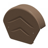 Manthorpe SmartVerge uPVC Half Round Ridge End Cap (Brown) - Pack of 2
