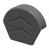 Manthorpe SmartVerge uPVC Half Round Ridge End Cap (Grey) - Pack of 2