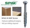 SPAX MDF Screws T-Star 4.5mm X 45mm Box 200