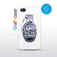 Grafikcase iPhone 4/4S case: White Grenade by Magnus Gjoen