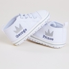 Personalised White Crown Design Baby High Top Shoes