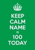 100th Green Birthday Card