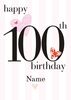 100th heart one hundredth age card