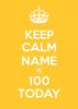 100th Yellow One Hundredth Birthday Card