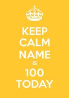 100th Yellow One Hundredth Birthday Card