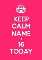 16th Pink Sixteenth Birthday Card