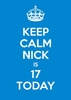 17th Blue Seventeenth Birthday Card