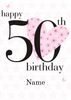 50th Birthday Heart Personalised Birthday Age Card