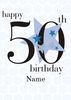 50th blue heart fiftieth age card