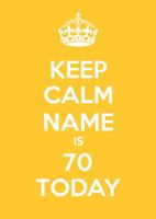 70th Yellow Seventieth Birthday Card