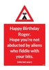 Abducted by Aliens Funny Birthday Card